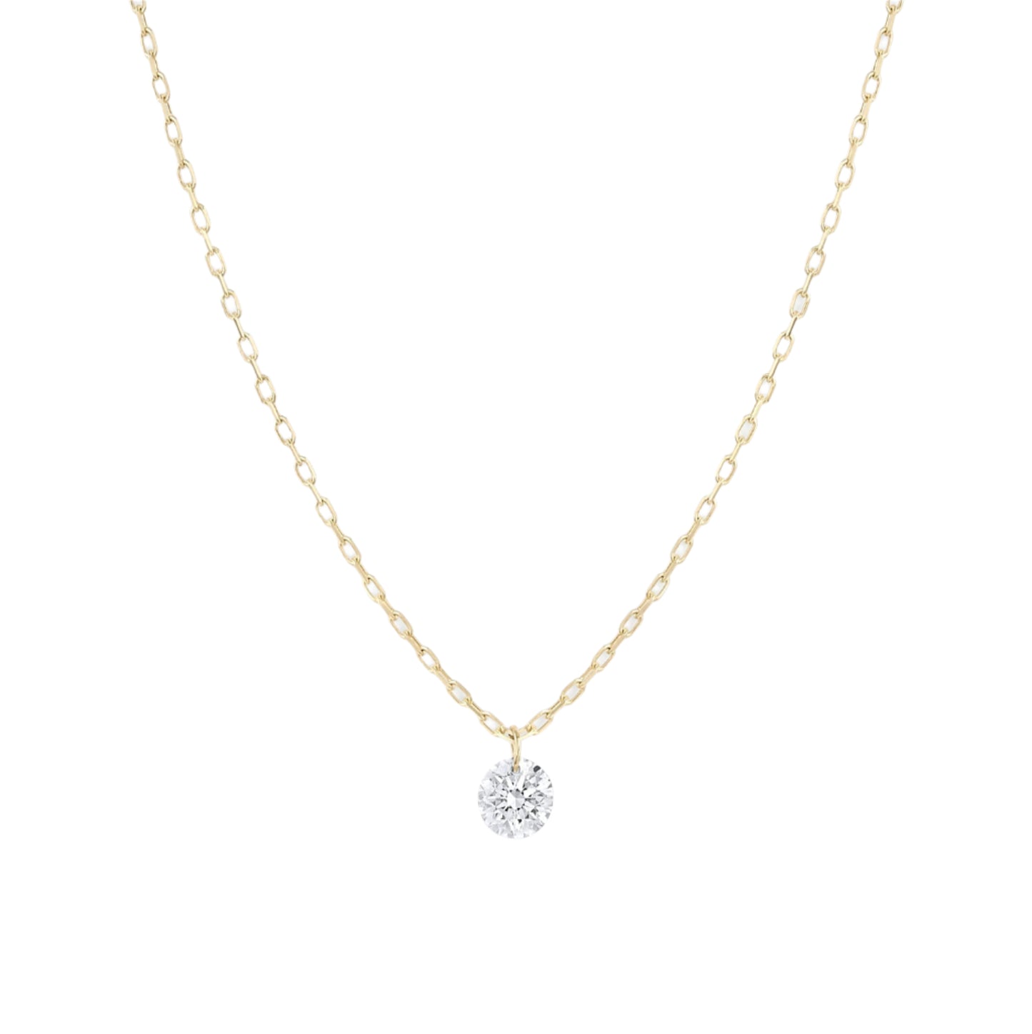 Floating Diamond Necklace || option::18k Solid Gold