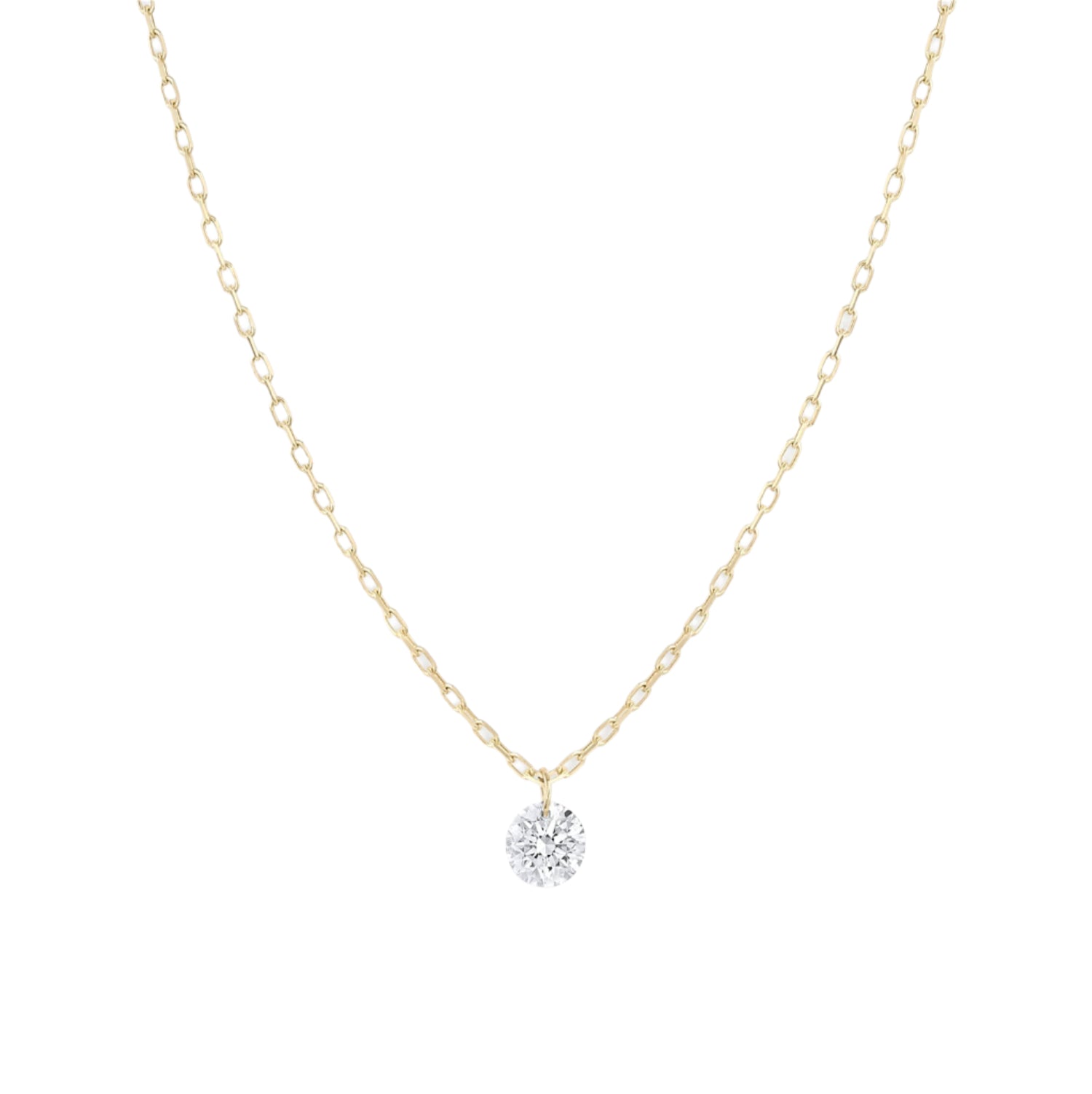 Floating Diamond Necklace || option::18k Solid Gold