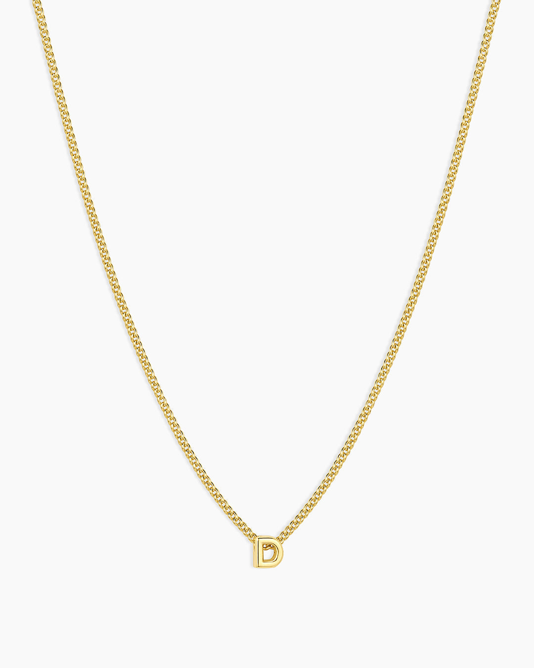 Wilder Mini Alphabet Necklace || option::18k Gold Plated, D