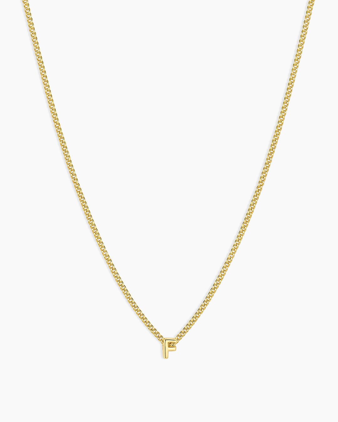 Wilder Mini Alphabet Necklace || option::18k Gold Plated, F