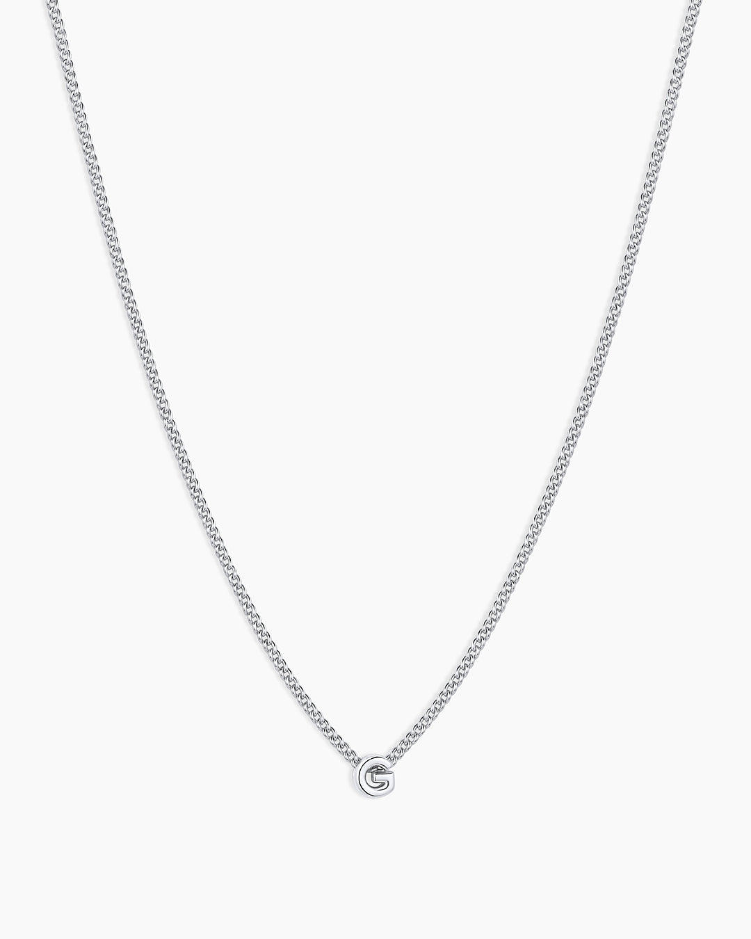 Wilder Mini Alphabet Necklace || option::Silver Plated, G