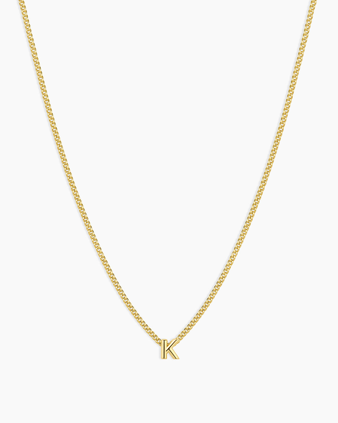 Wilder Mini Alphabet Necklace || option::18k Gold Plated, K